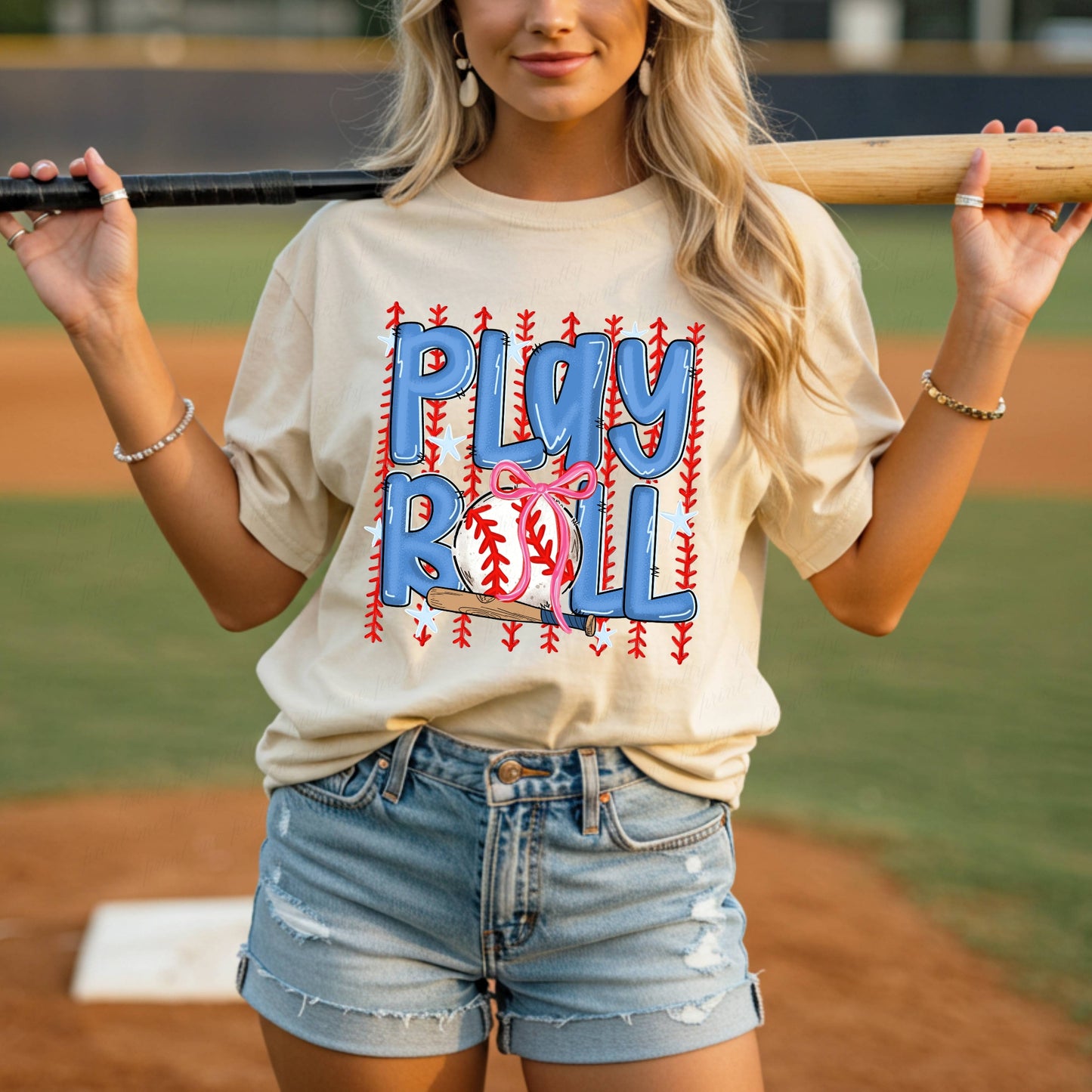 Play Ball Baseball Clear Film Screen Print Transfer (Not DTF)