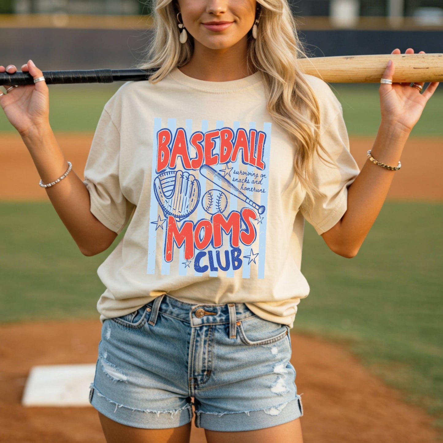 Baseball Moms Club Clear Film Screen Print Transfer (Not DTF)