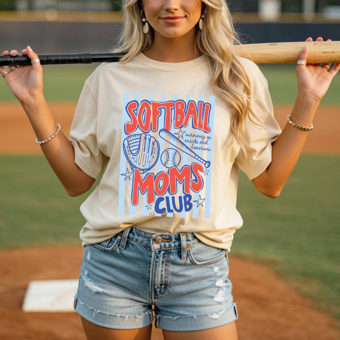 Softball Moms Club Clear Film Screen Print Transfer (Not DTF)