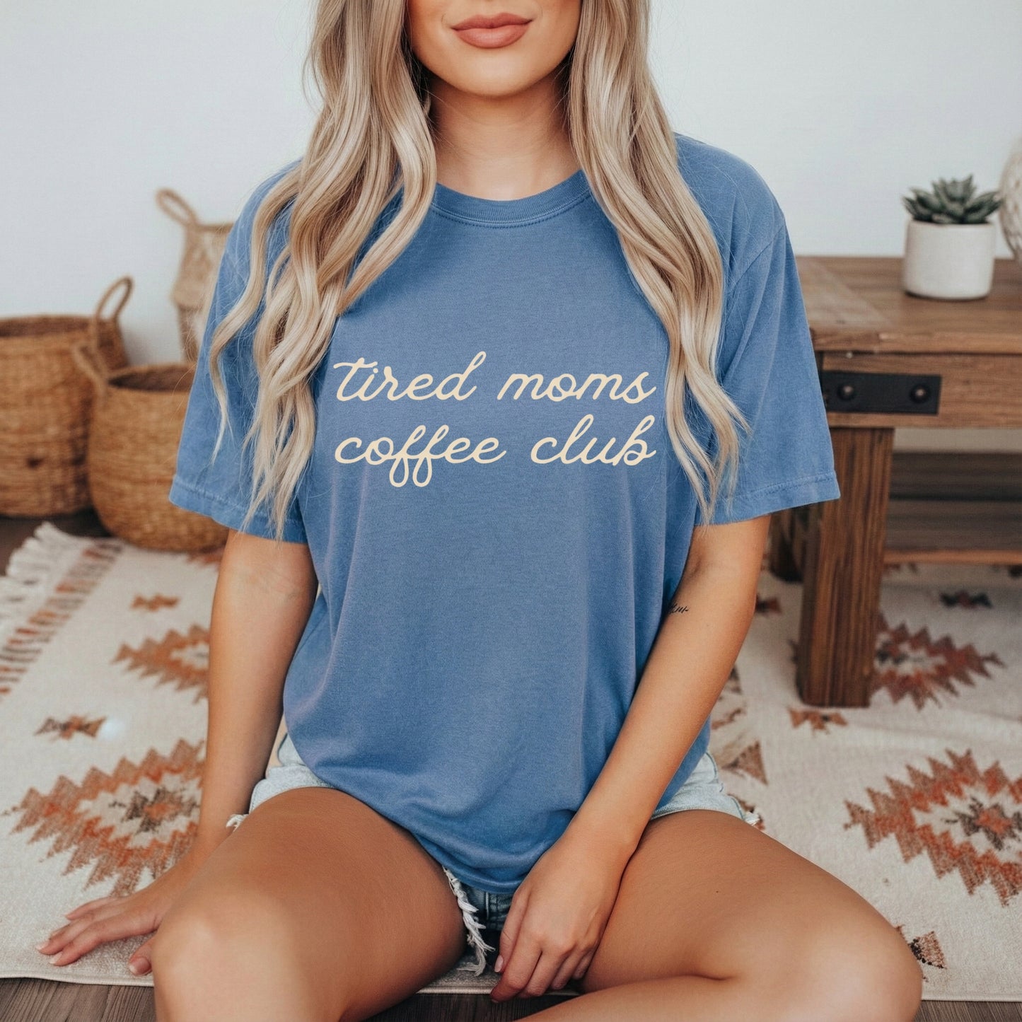 Tired Moms Coffee Club Screen Print Transfer (Cream Ink)