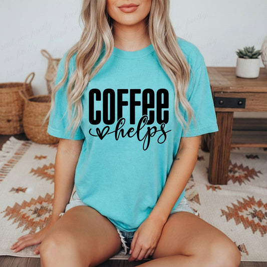 Coffee Helps Transfer (Black Ink)