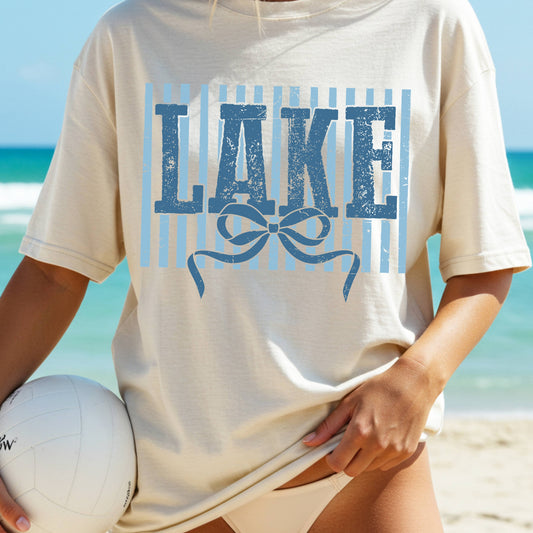 Lake With Bow Clear Film Screen Print Transfer (Not DTF)